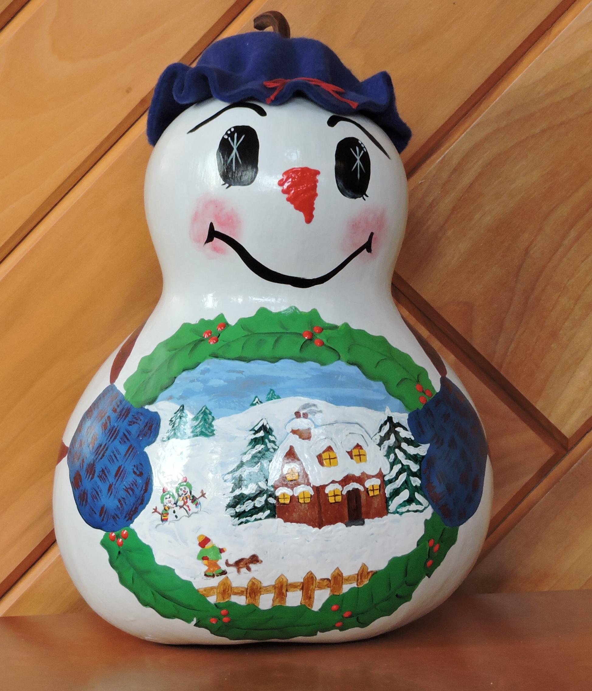 Snowman gourd